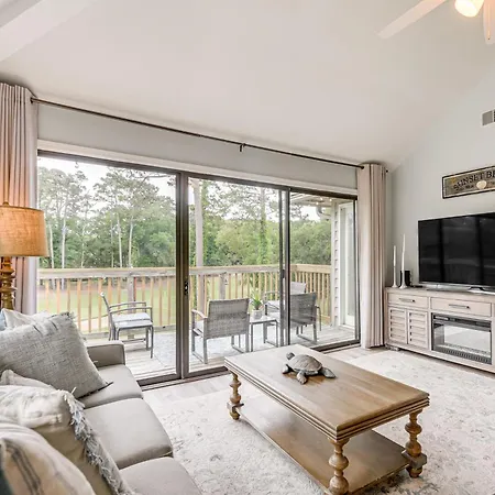 Bright Sunset Beach Condo With Golf Course View